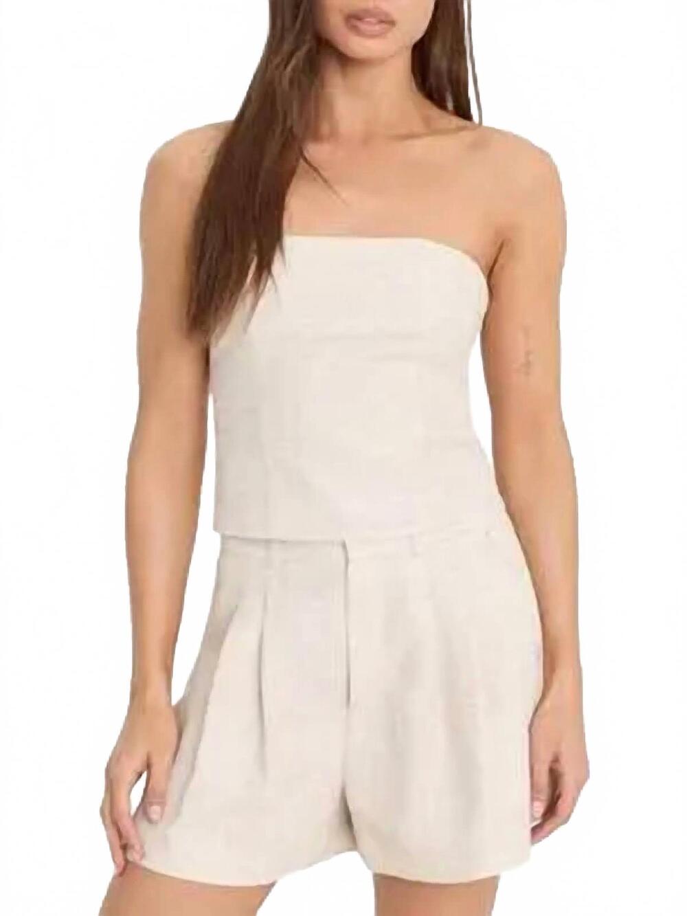NEW ANEMOS ritts strapless top in off white